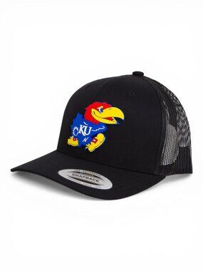 Kansas Jayhawks 3D YP Snapback Trucker Hat- Black